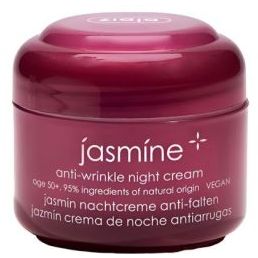 Jazmín Crema Facial de Noche Antiarrugas de Ziaja.