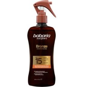 Bronze Fotoprotector Spray Aceite Protector Solar SPF 15 de Babaria