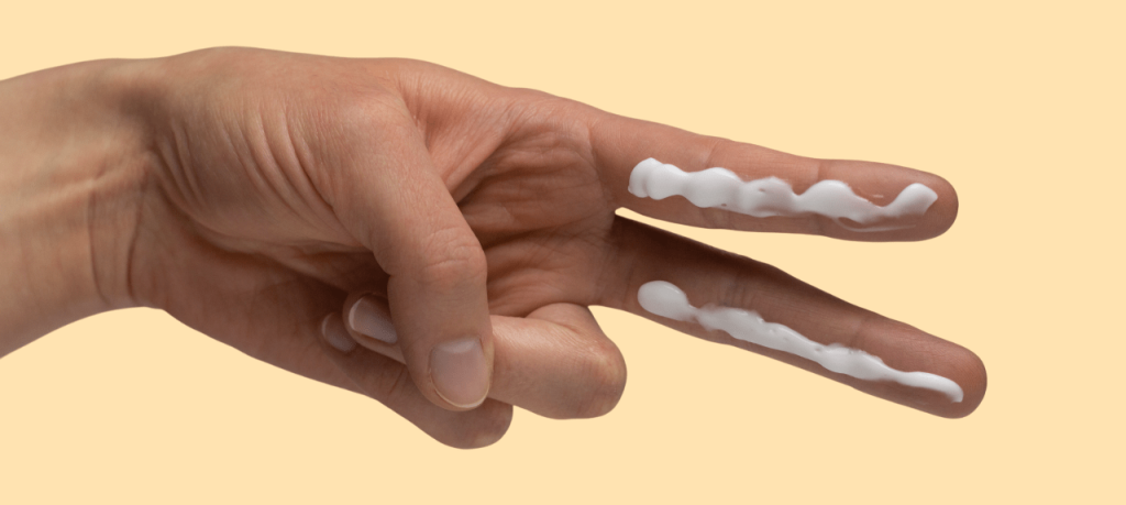cantidad correcta de crema