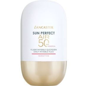 Sun perfect air sensitive mineral fluide invisible spf 50 de Lancaster
mejores protectores solares para piel con rosácea